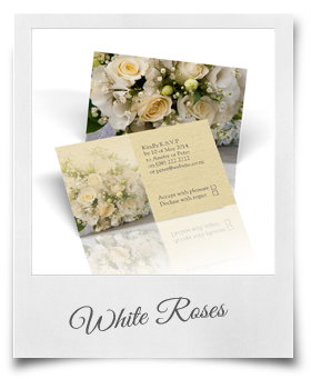 White Roses - RSVP Card