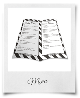 Custom Menu Cards